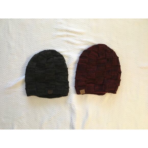 2- Unisex Lined Beanies. - Picture 1 of 3